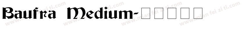 Baufra Medium字体转换